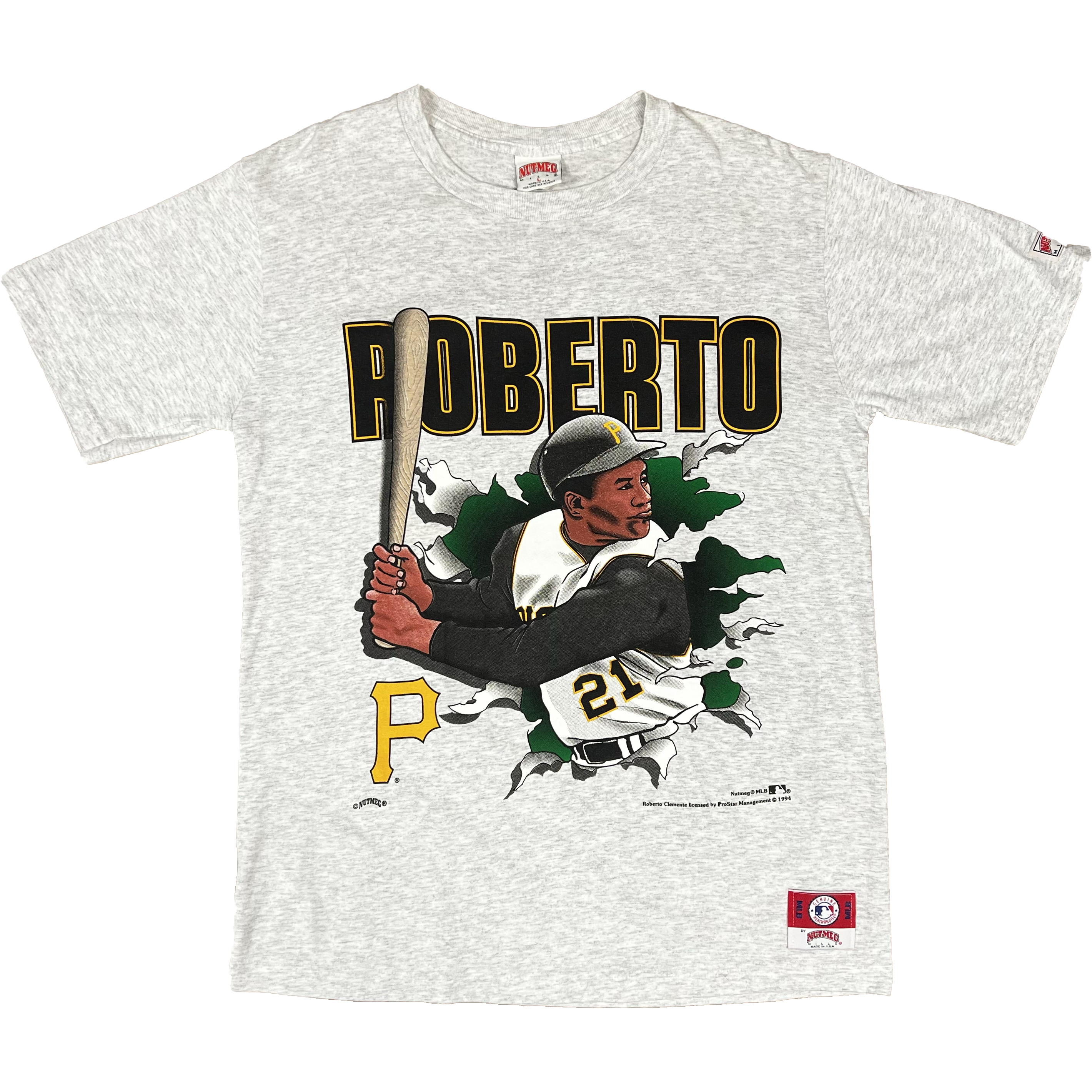 Vintage 1994 Pittsburgh Pirates Roberto Clemente Double Sided Tee
