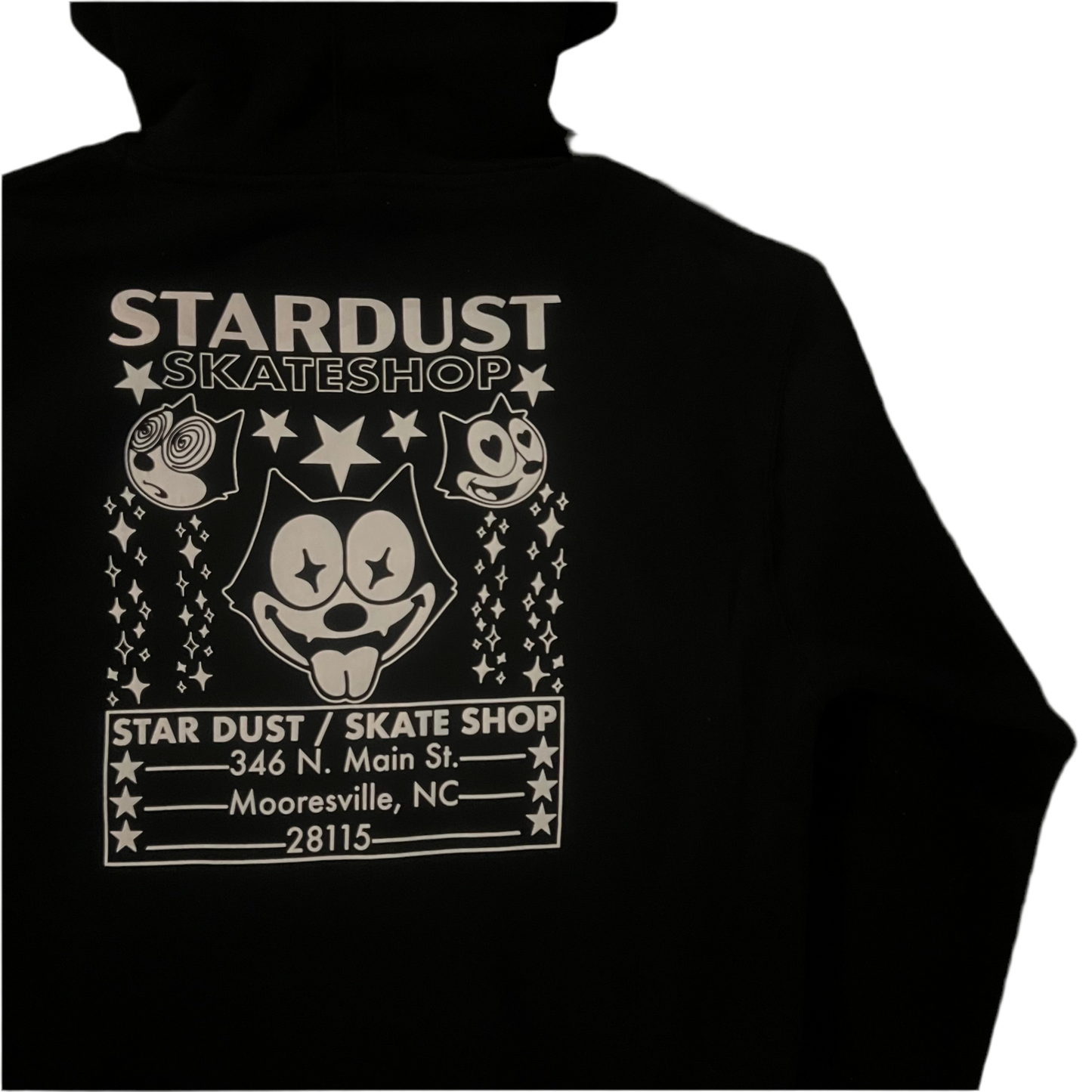 Stardust Skate Shop Felix Heavyweight Pullover Hoody 012 Black / White