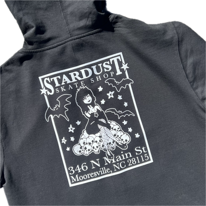 Stardust Skate Shop "Goth Girl" Full Zip Up Hoody 033 Black / White