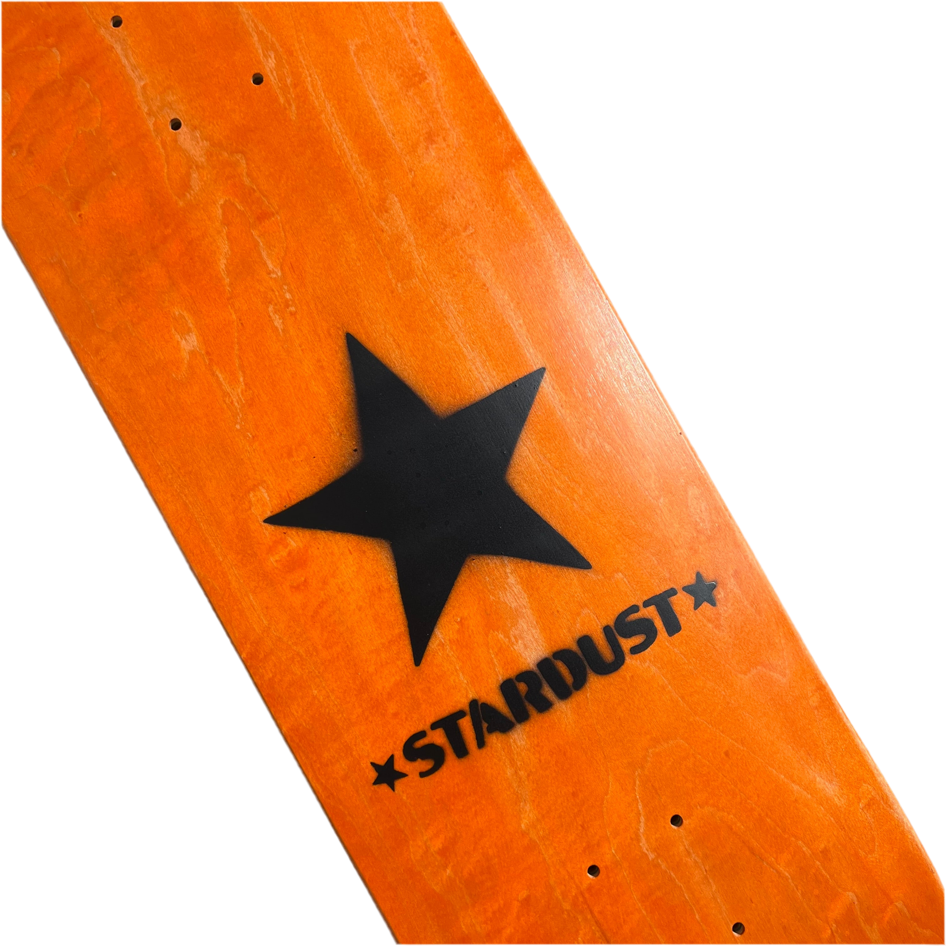 Stardust Matte Black Star Deck 8.75" Orange (Standard Cut)