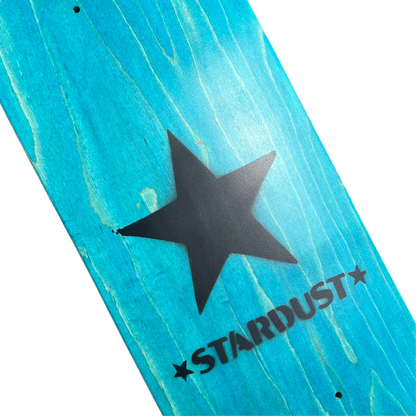 Stardust Matte Black Star Deck 8.5" Teal (Standard Cut)