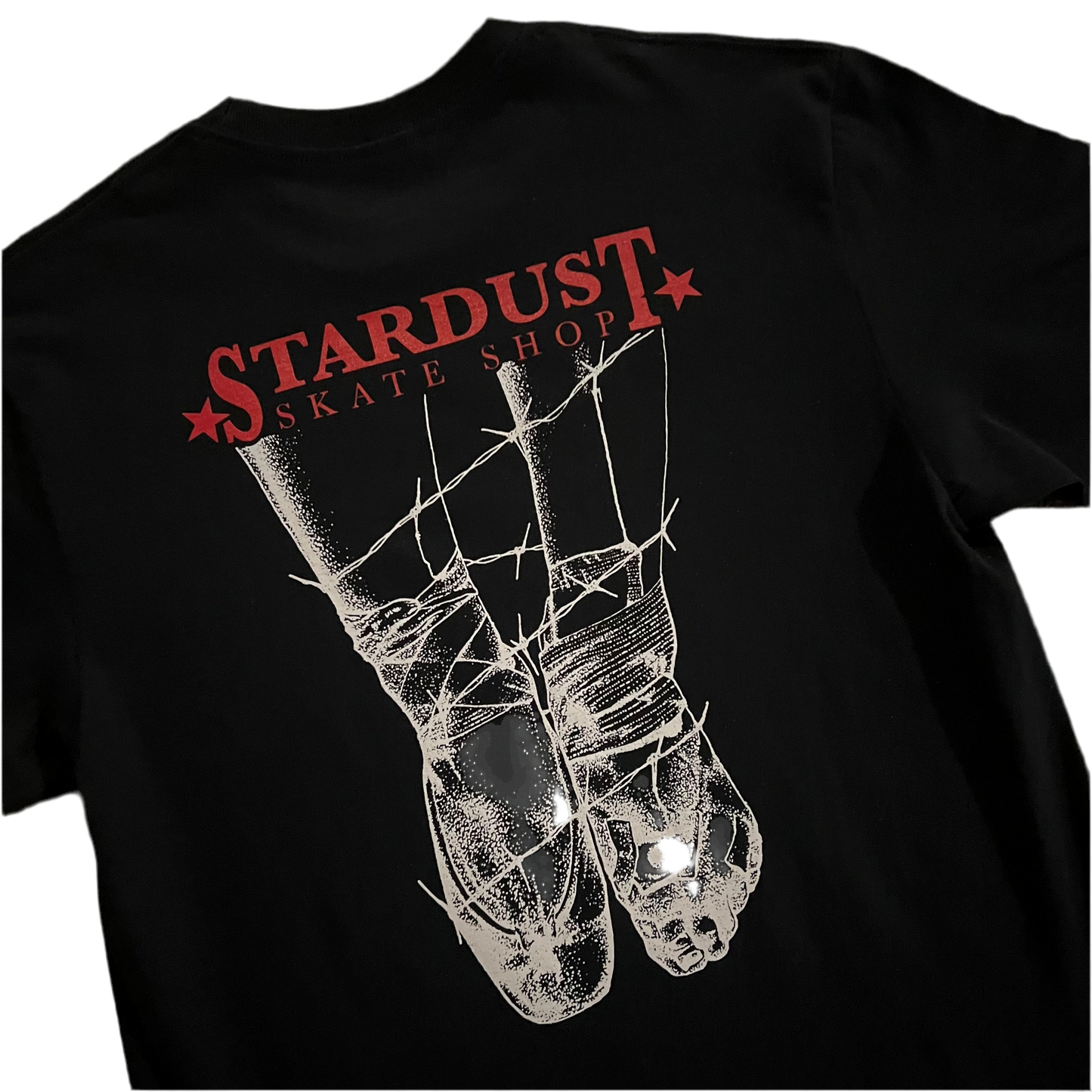 Stardust Skate Shop "Ballerina" Short Sleeve Hammer Tee 034 Black / Bright Red / White