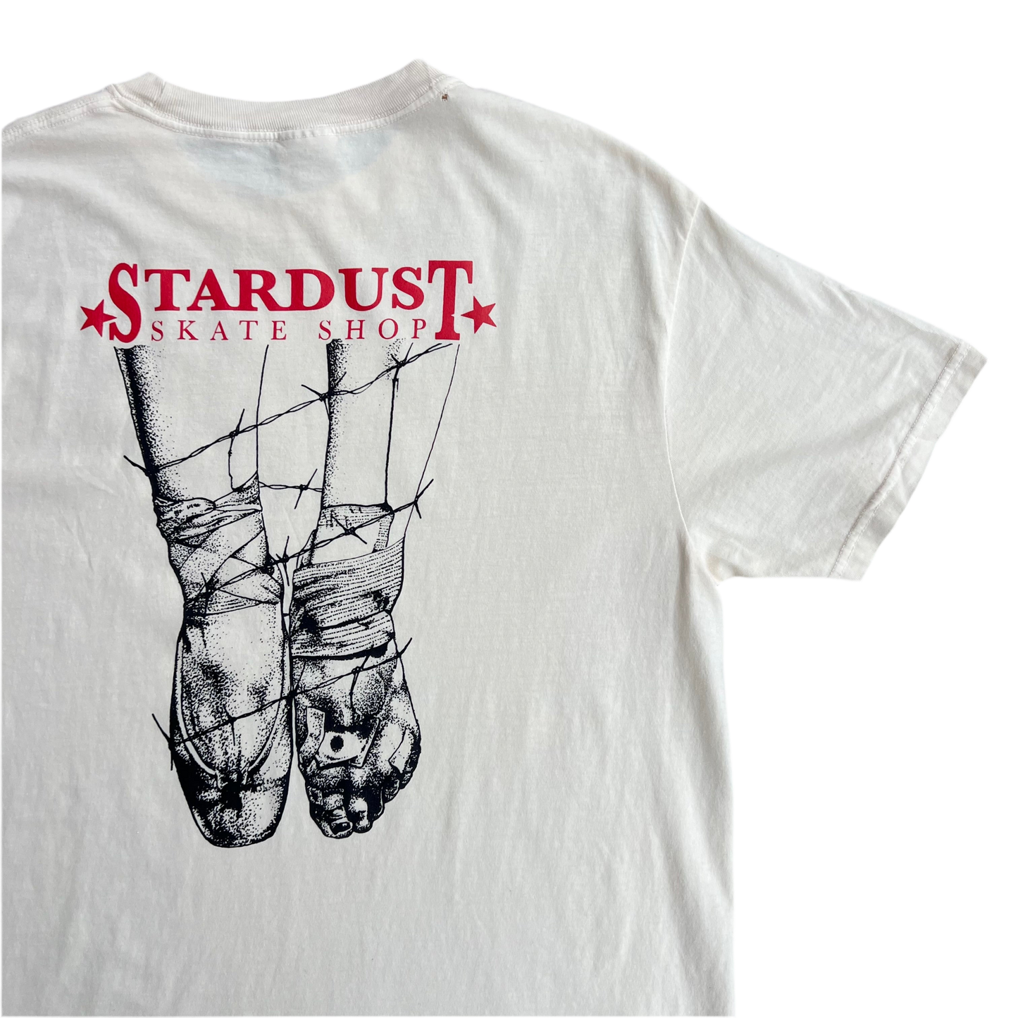 Stardust Skate Shop "Ballerina" Short Sleeve Tee 034 Natural / Bright Red / Black