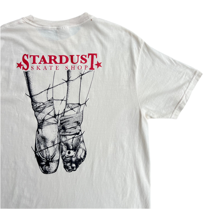 Stardust Skate Shop "Ballerina" Short Sleeve Tee 034 Natural / Bright Red / Black