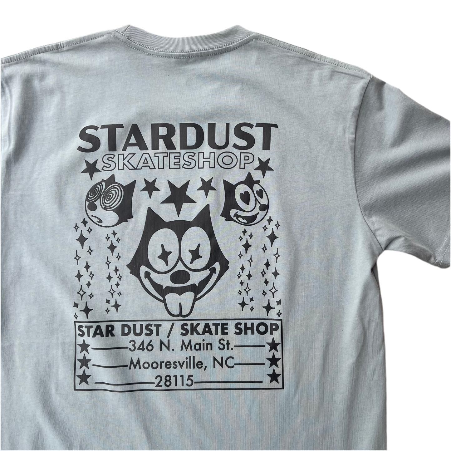 Stardust Skate Shop Felix Tee 012 Pale Blue / Black