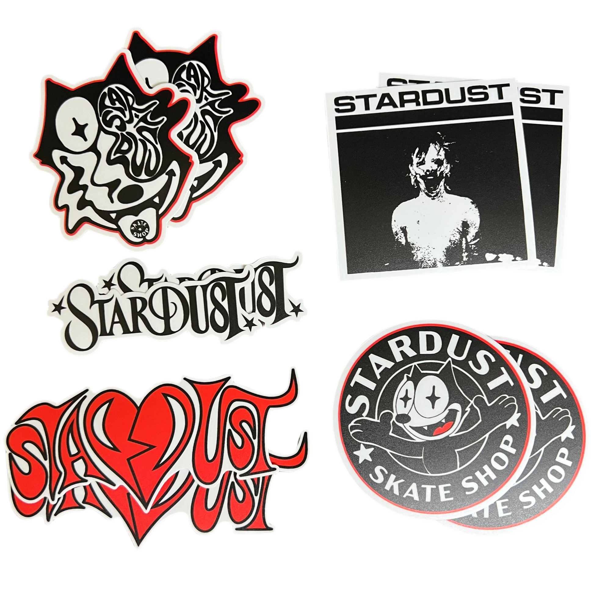 Stardust Skate Shop Sticker Pack 001 (Five Designs / Ten Stickers)