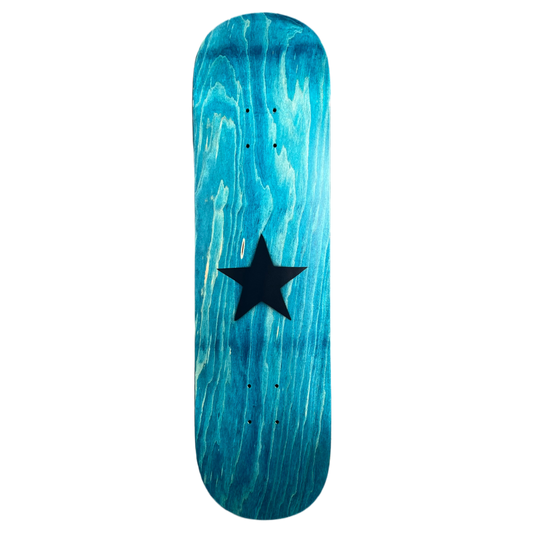 Stardust Matte Black Star Deck 003 8.375" Aqua (Full Cut)