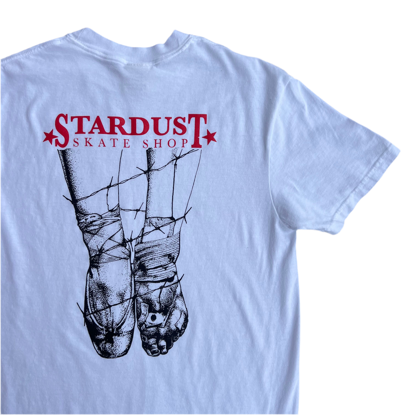 Stardust Skate Shop "Ballerina" Short Sleeve Tee 034 White / Bright Red / Black