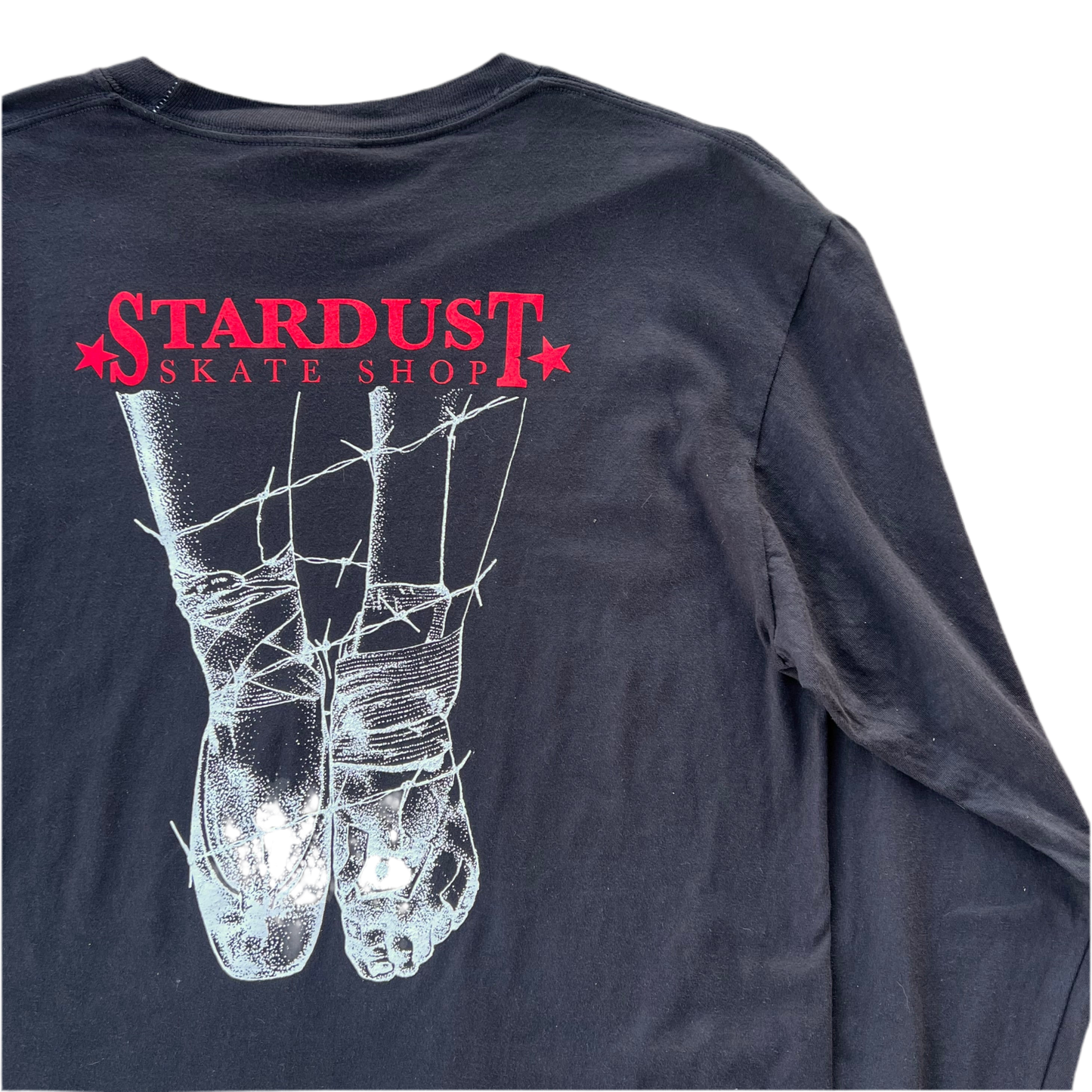 Stardust Skate Shop "Ballerina" Long Sleeve Tee 034 Black / Bright Red / White