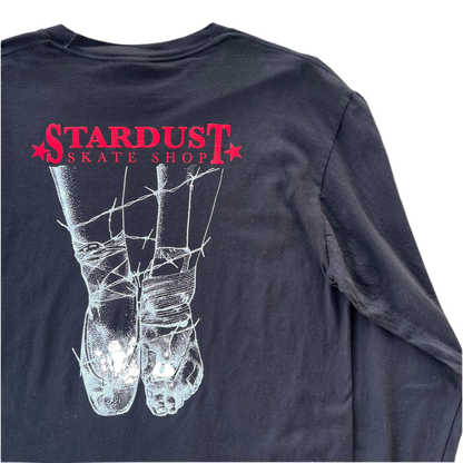 Stardust Skate Shop "Ballerina" Long Sleeve Tee 034 Black / Bright Red / White