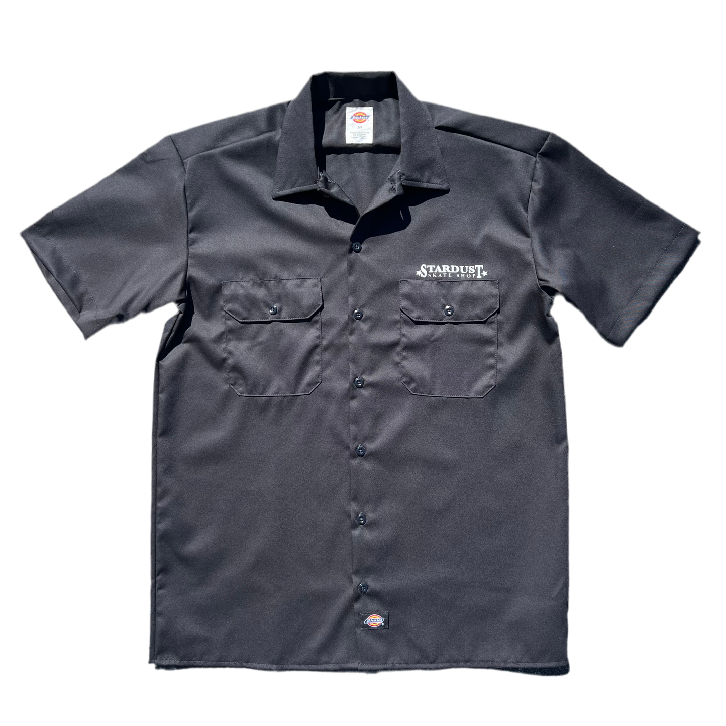 Stardust Dickies Screenprinted Short Sleeve Work Shirt Black / White