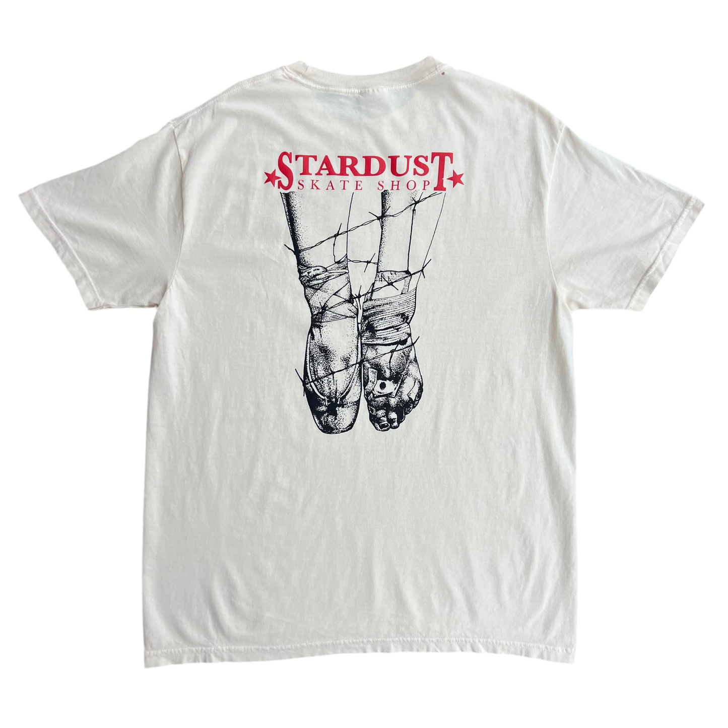 Stardust Skate Shop "Ballerina" Short Sleeve Tee 034 Natural / Bright Red / Black