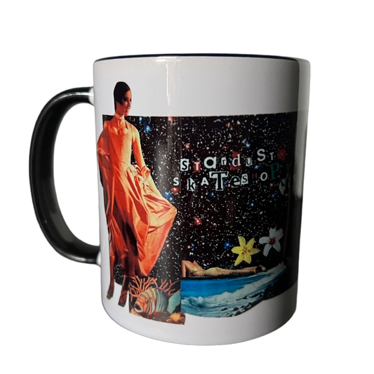 Stardust Skate Shop "Stardust Collage" 036 By Kelly Jo 11.8 oz. Ceramic Mug White / Multi / Black