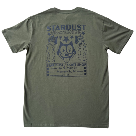 Stardust Skate Shop Felix Tee 012 Army Green / Black