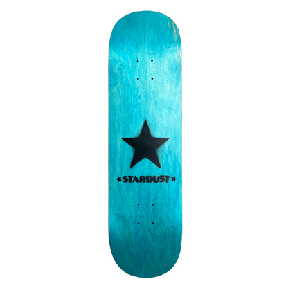 Stardust Matte Black Star Deck 8.5" Teal (Full Cut)