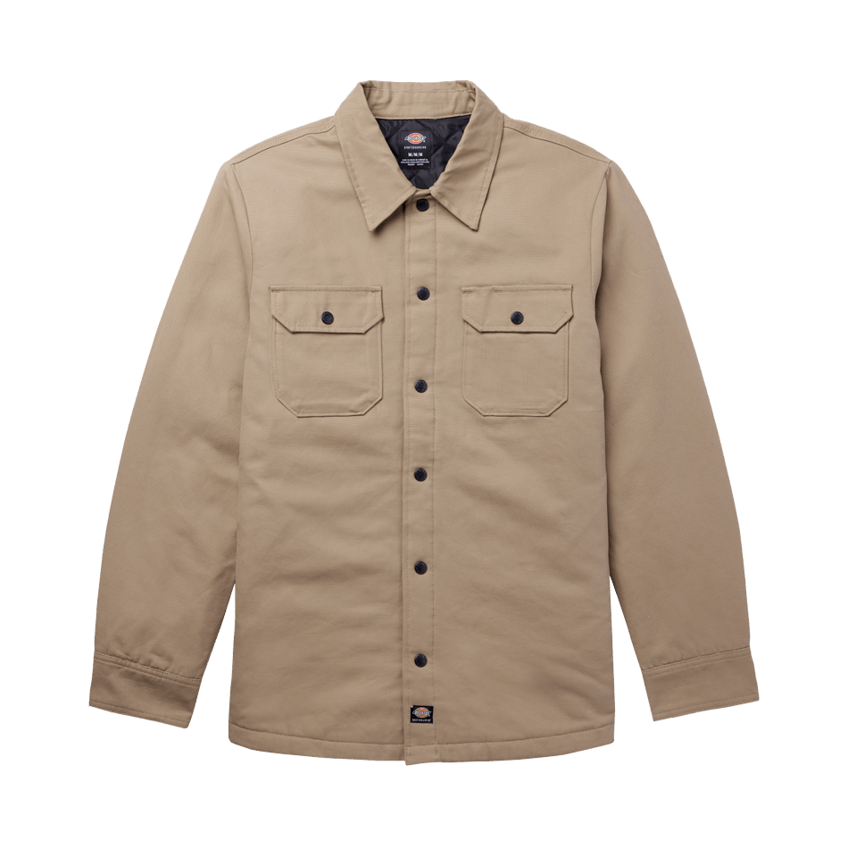 Dickies Skateboarding Heavyweight Lined Duck Snap Shirt Jacket Khaki