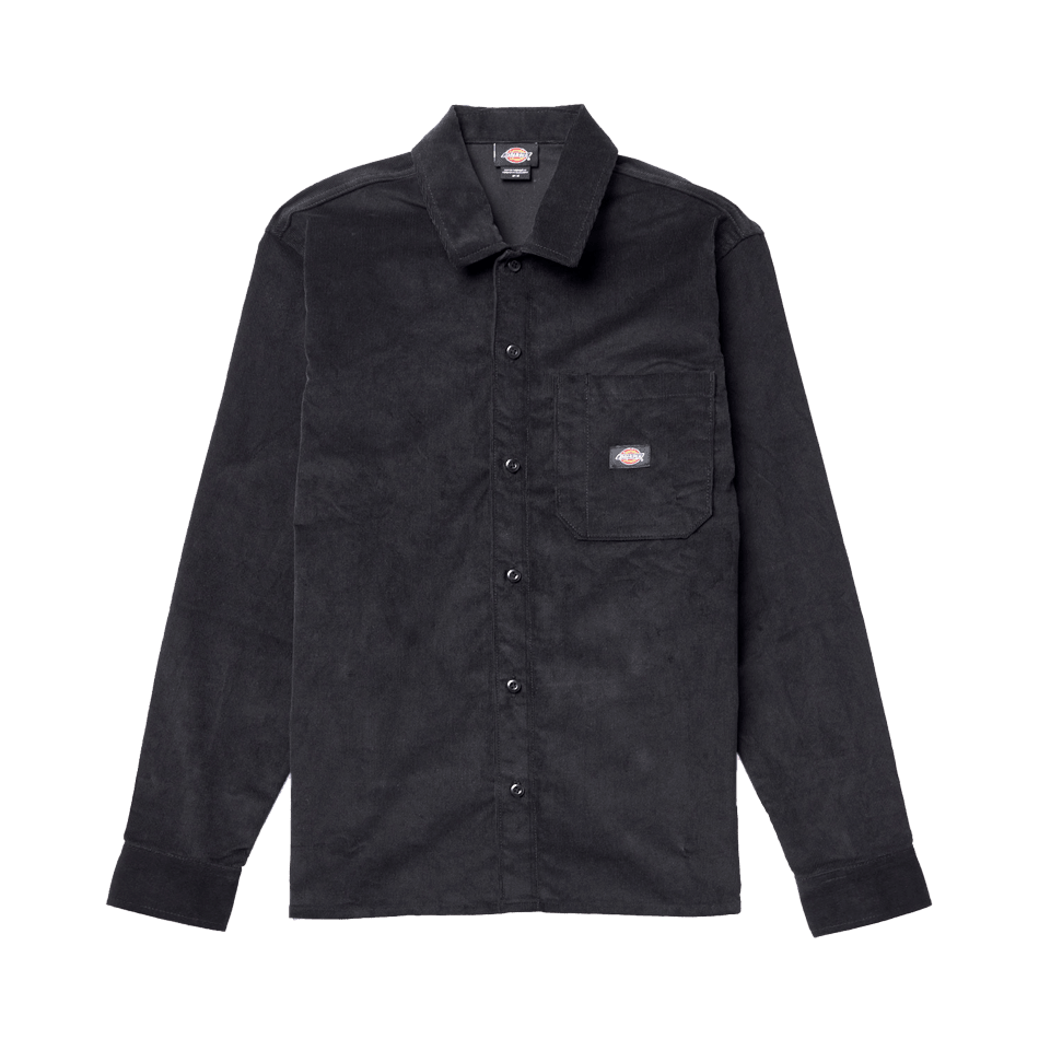 Dickies Long Sleeve Corduroy Work Shirt Black