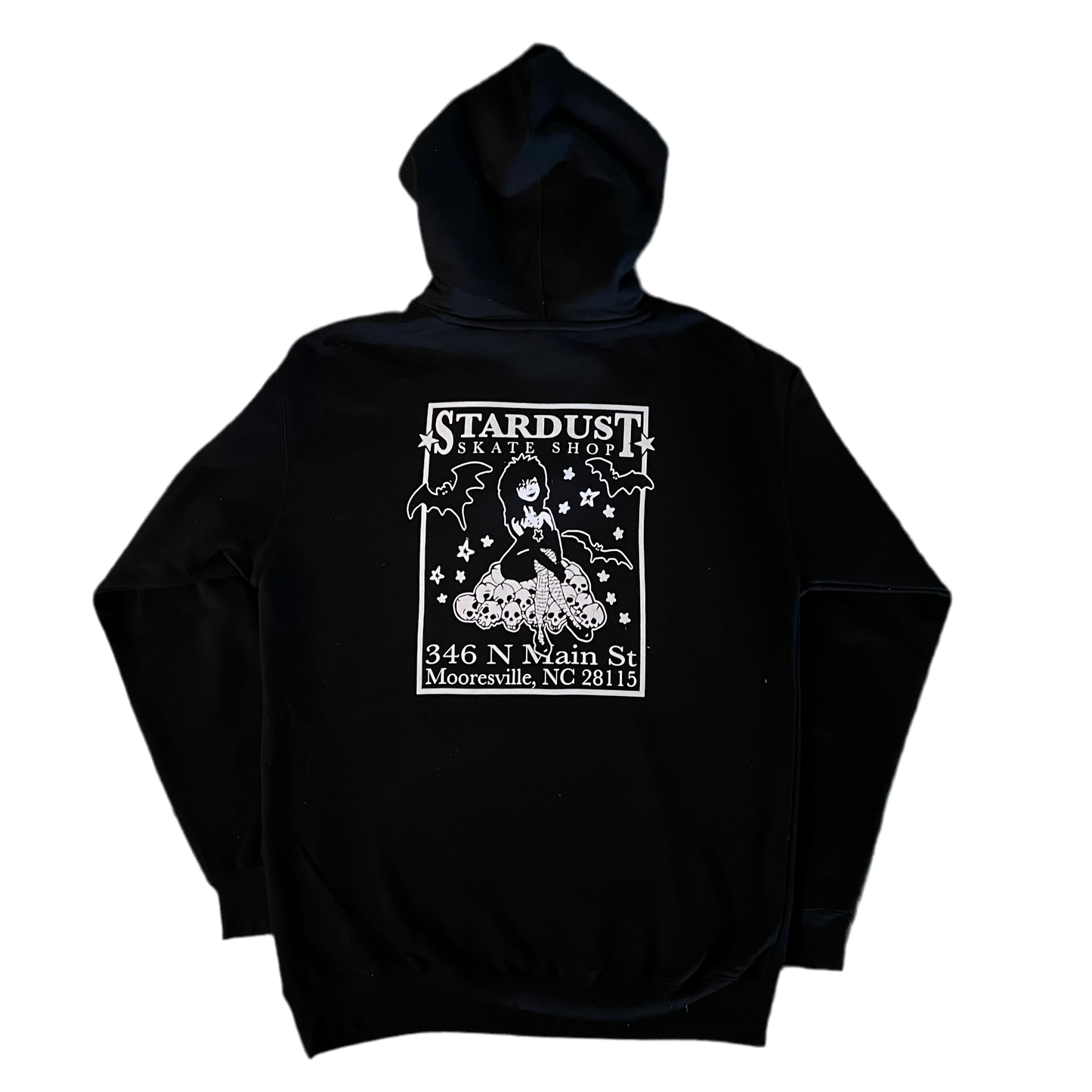 Stardust Skate Shop "Goth Girl" Heavyweight Pullover Hoody 033 Black / White