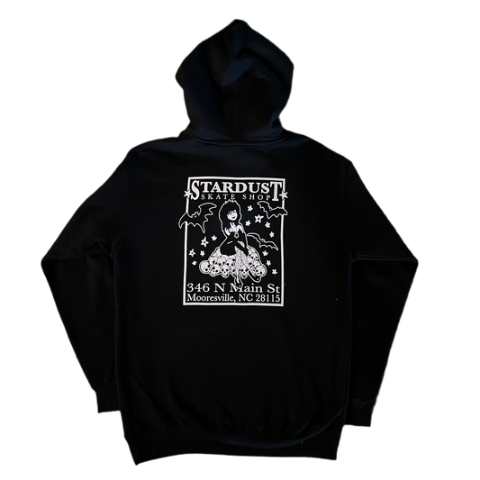 Stardust Skate Shop "Goth Girl" Heavyweight Pullover Hoody 033 Black / White