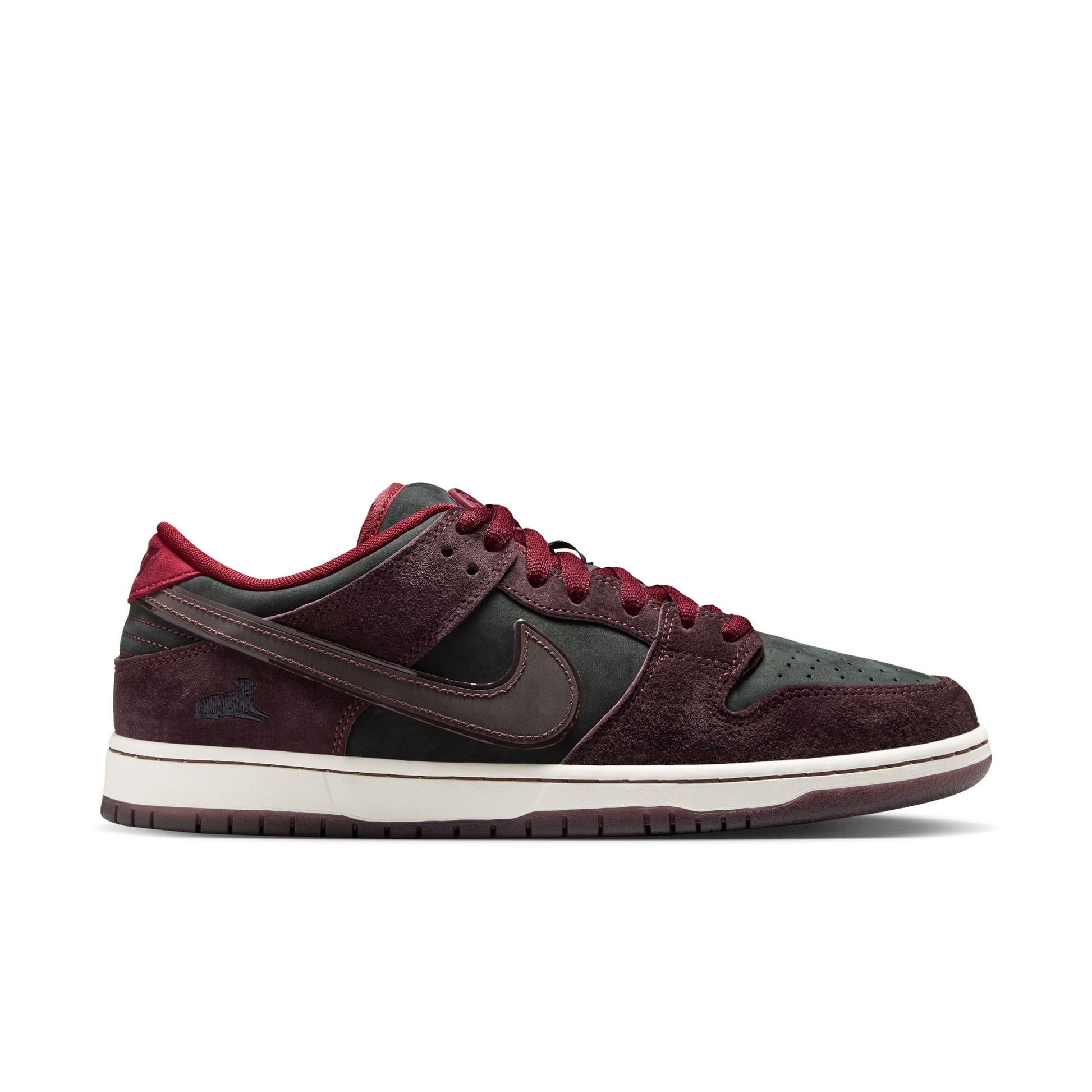 Nike SB x Riot Skate Shop Dunk Low Pro Mahogany / Dark Beetroot - Team Red - Sail FZ1289-200