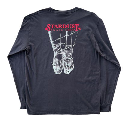 Stardust Skate Shop "Ballerina" Long Sleeve Tee 034 Black / Bright Red / White