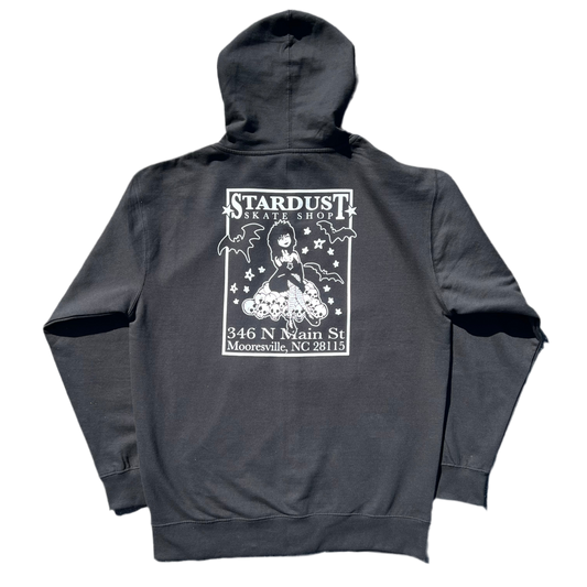 Stardust Skate Shop "Goth Girl" Full Zip Up Hoody 033 Black / White