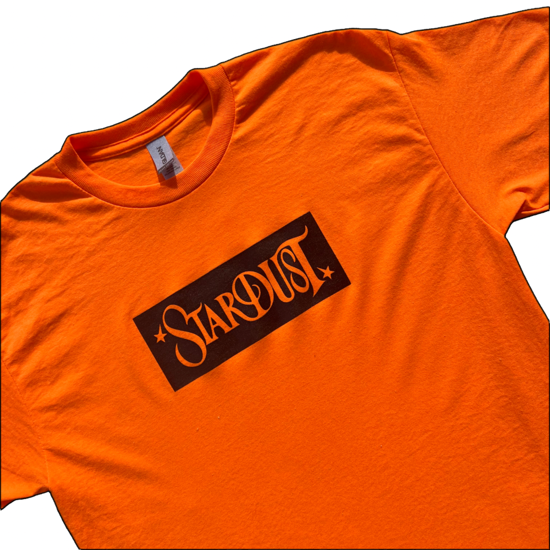 Stardust Skate Shop Wanderlust Box Tee 029 Safety Orange / Matte Black