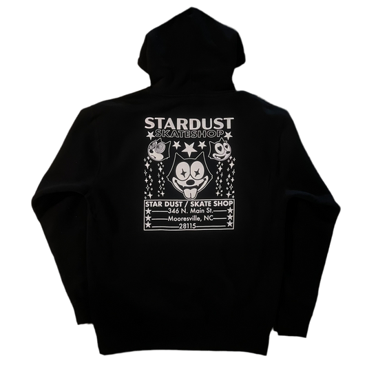 Stardust Skate Shop Felix Heavyweight Pullover Hoody 012 Black / White