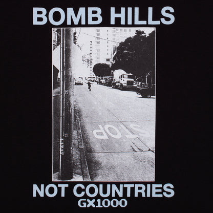 GX1000 Bomb Hills Not Countries Tee Black / Blue