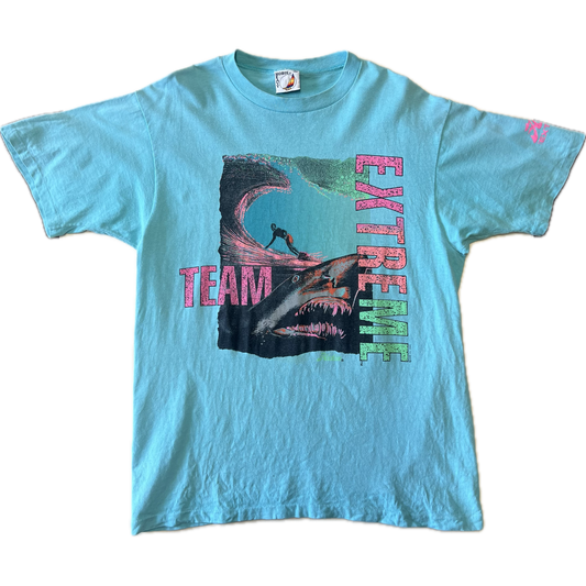 Vintage 1990s Hobie "Team Extreme" Tee - X-Large - Blue