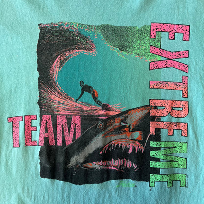 Vintage 1990s Hobie "Team Extreme" Tee - X-Large - Heather Grey