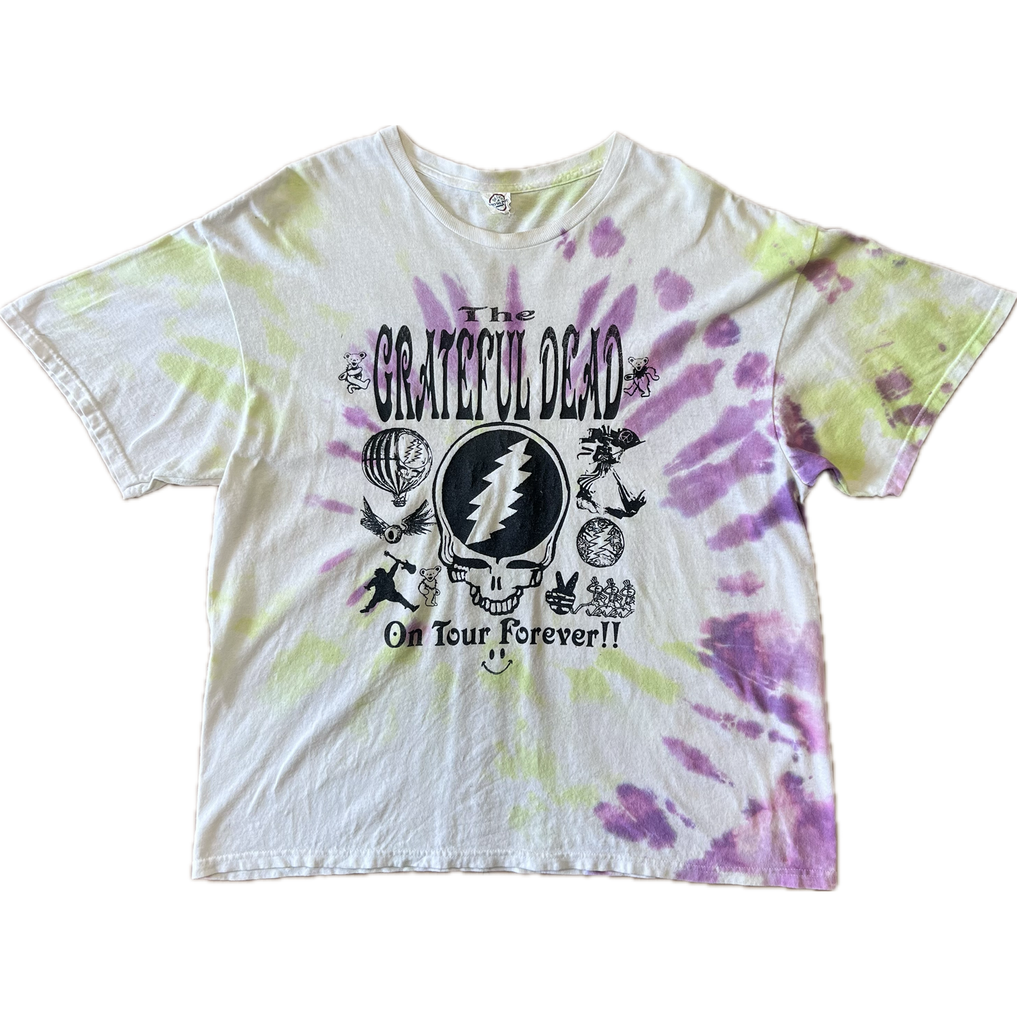 Vintage 2013 Grateful Dead Tour Double Sided Print Parking Lot Bootleg Tee - X-Large - Tie Dye