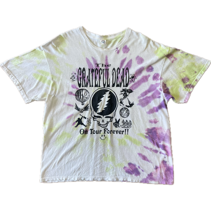 Vintage 2013 Grateful Dead Tour Double Sided Print Parking Lot Bootleg Tee - X-Large - Tie Dye