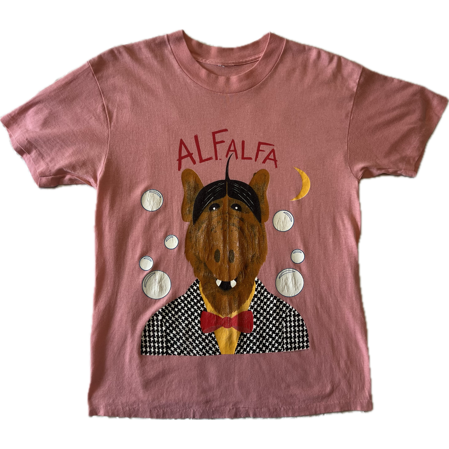 Vintage 1980s Alfalfa Tee - Medium - Pink