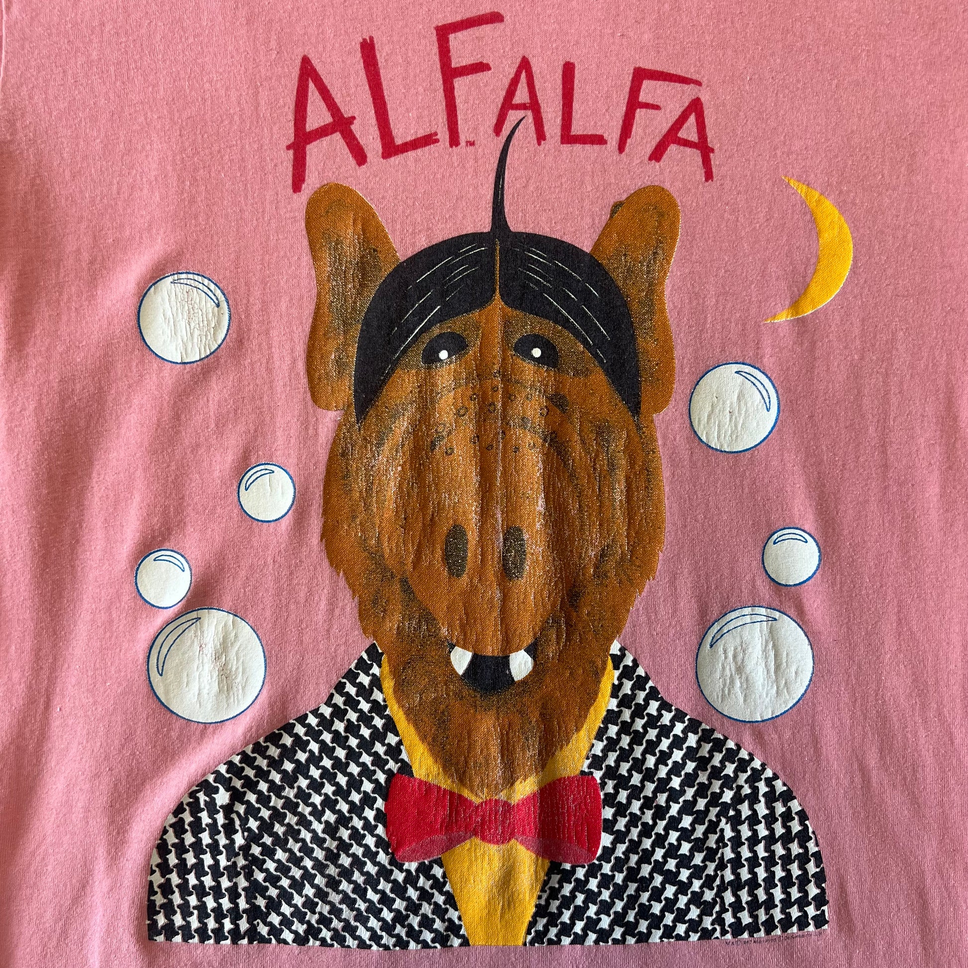 Vintage 1980s Alfalfa Tee - Medium - Pink