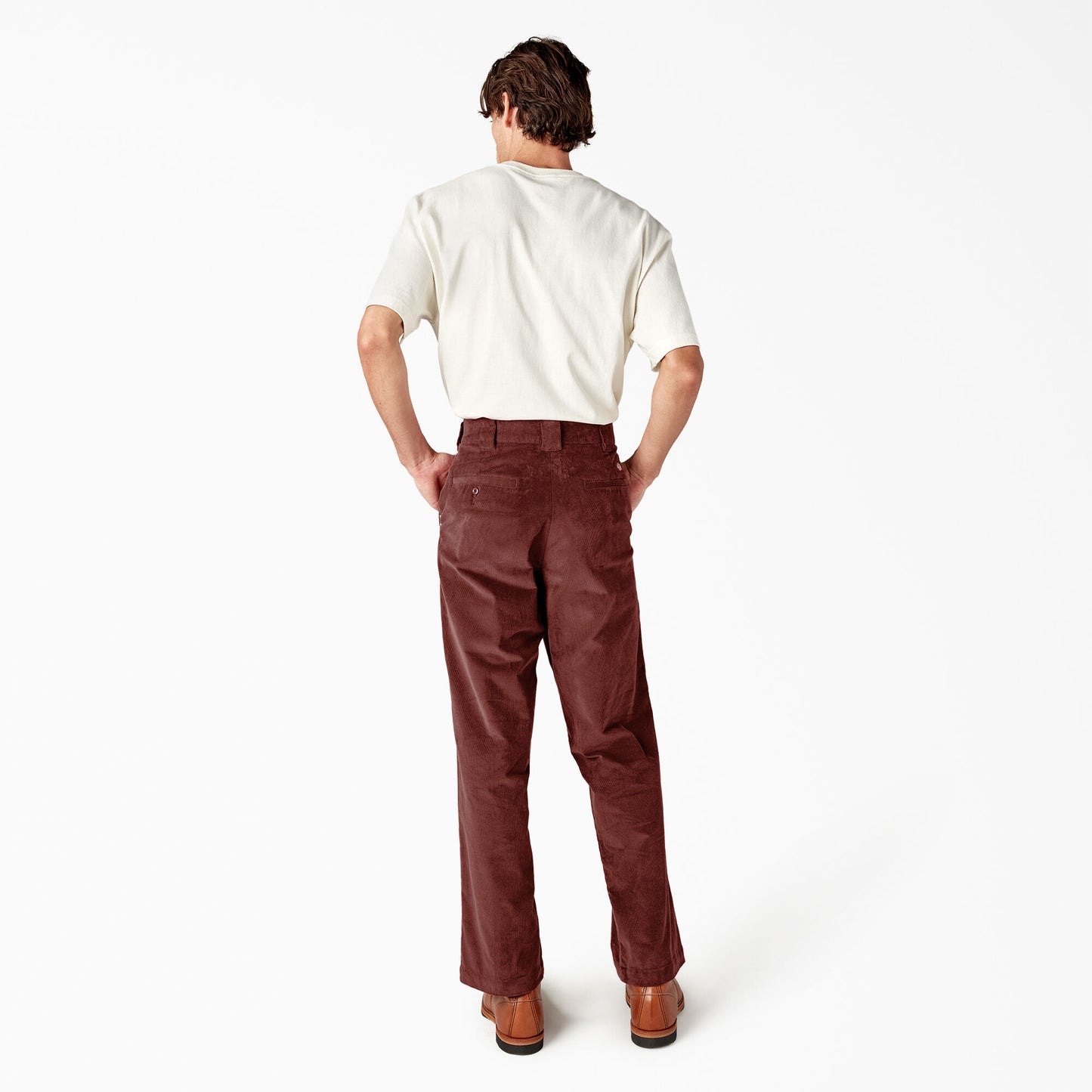 Dickies Regular Fit Flat Front Corduroy Pants Fired Brick