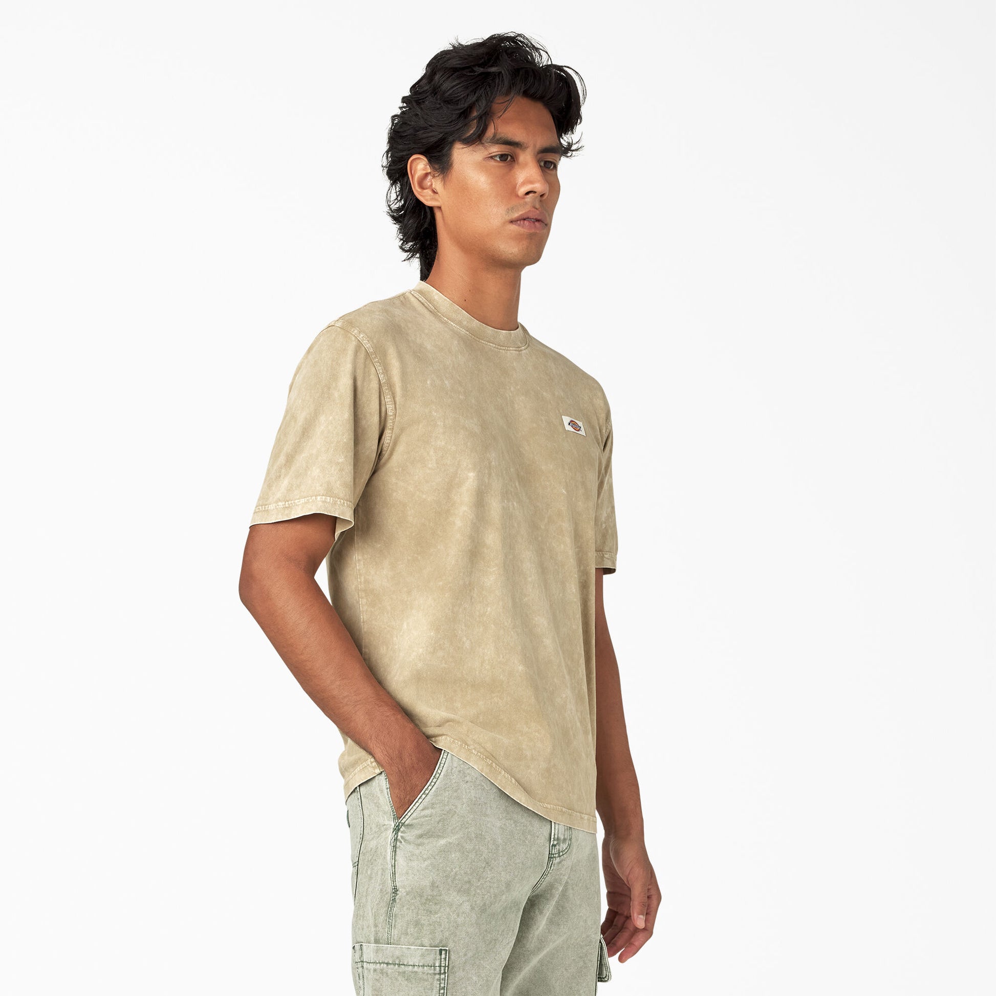 Dickies Newington Short Sleeve T-Shirt Sandstone Overdyed Acid Wash