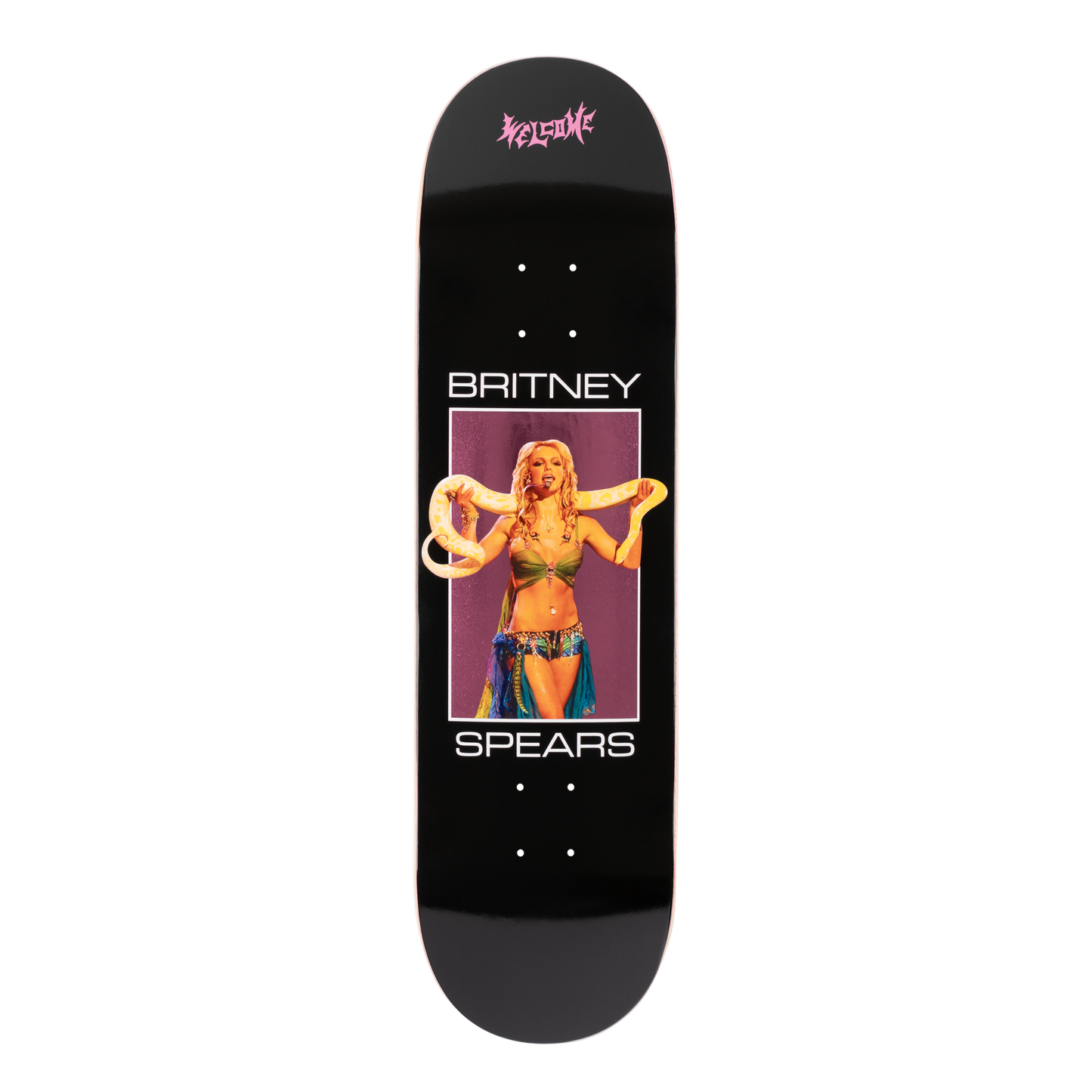 Welcome x Britney Spears Snake Popsicle Deck 8.5" Black / Pink Foil