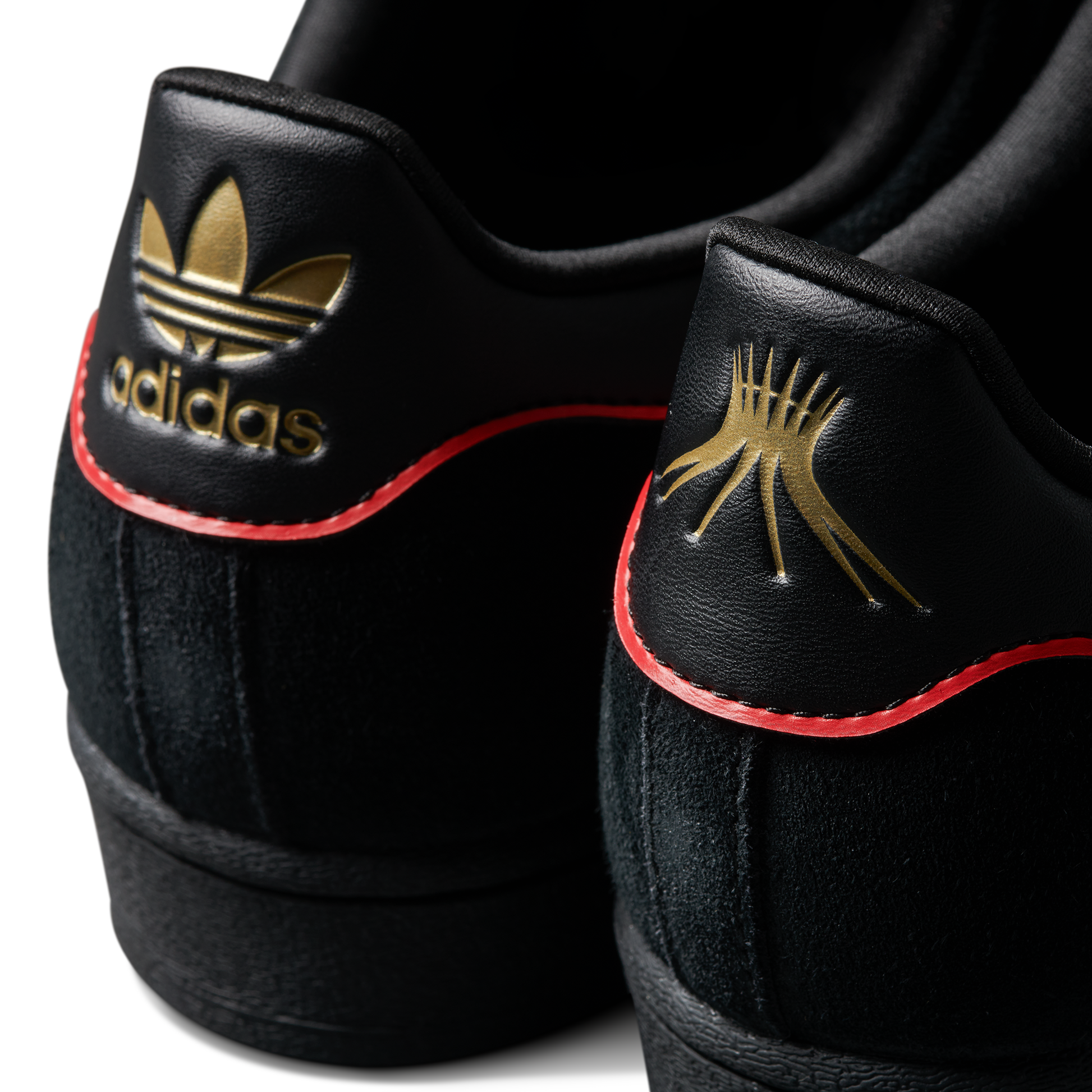 Adidas Superstar x Felipe Gustavo Skate Shoes Core Black / Better Scarlet / Gold Metallic