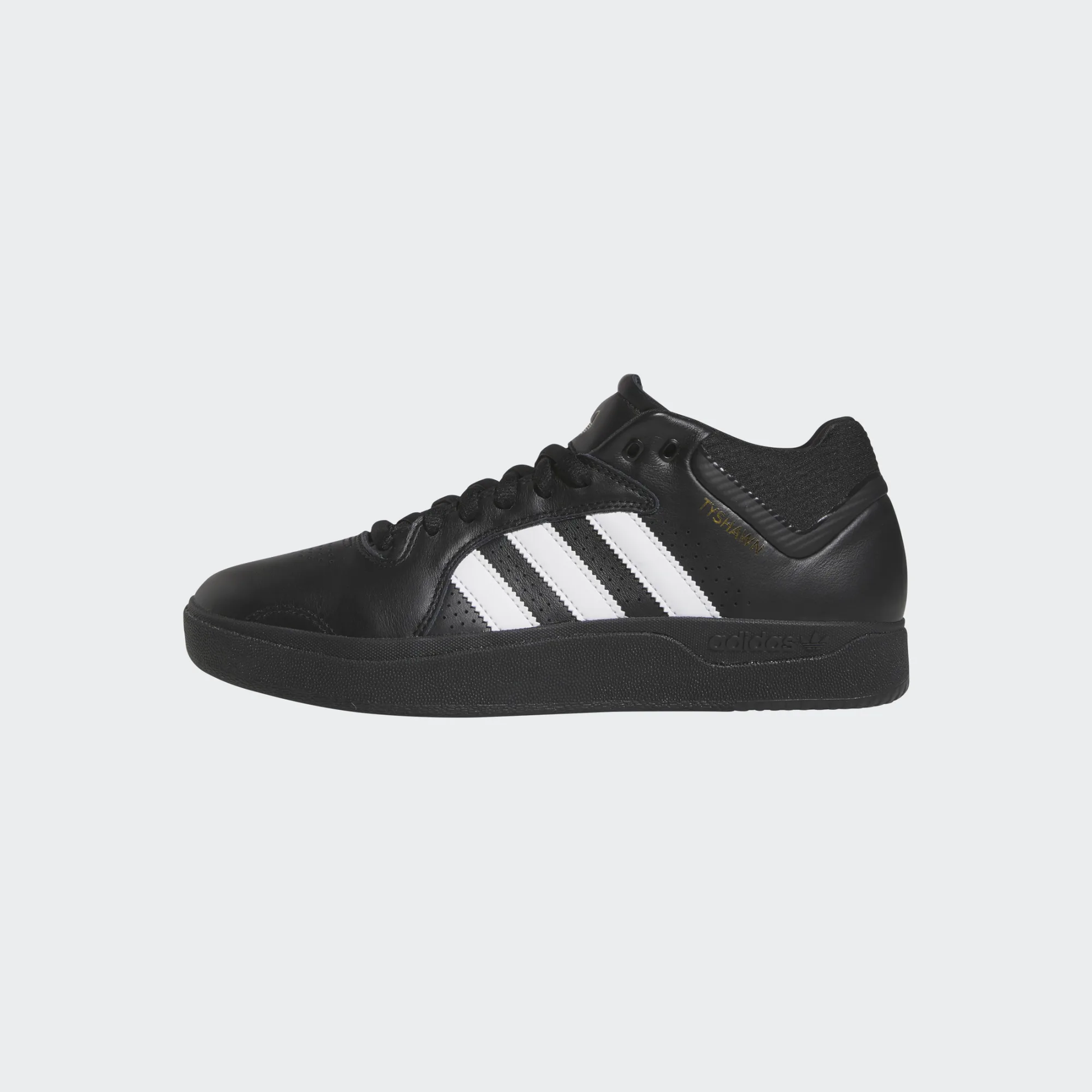 Adidas Tyshawn Remastered Skate Shoes Core Black / Cloud White / Gold Metallic