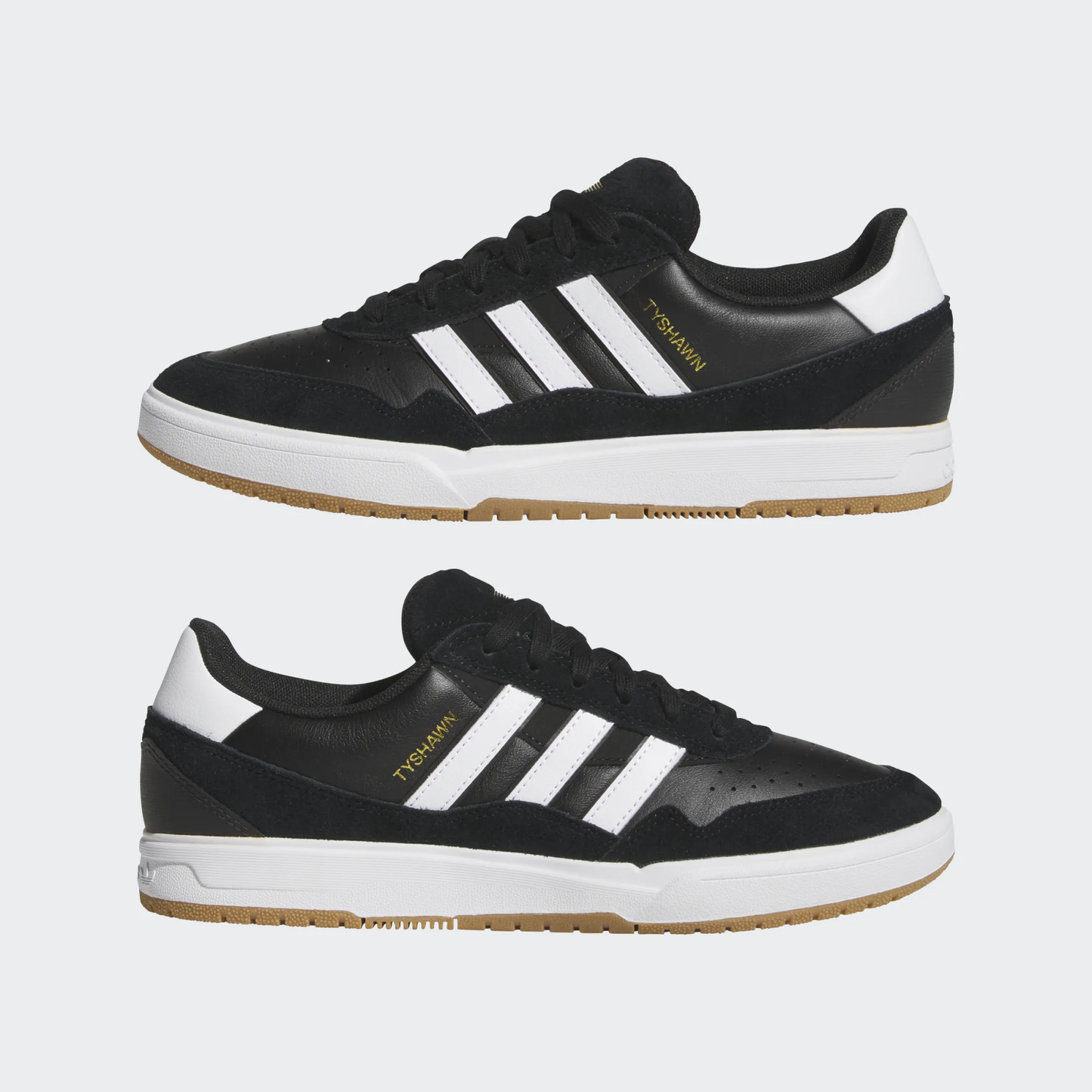 Adidas Tyshawn II Skate Shoes Core Black / Cloud White / Gum