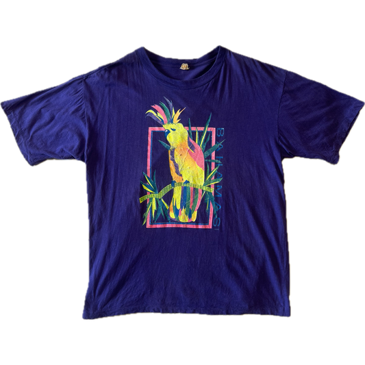 Vintage 1990s Bahamas Parrot Tee - Large - Purple