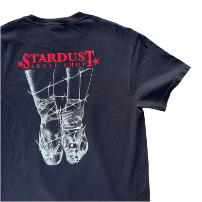 Stardust Skate Shop "Ballerina" Short Sleeve Tee 034 Black / Bright Red / White