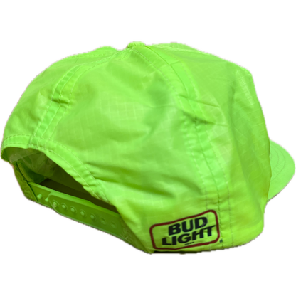 Vintage Chicago Cubs Bud Light Nylon Snapback Hat - Neon Green