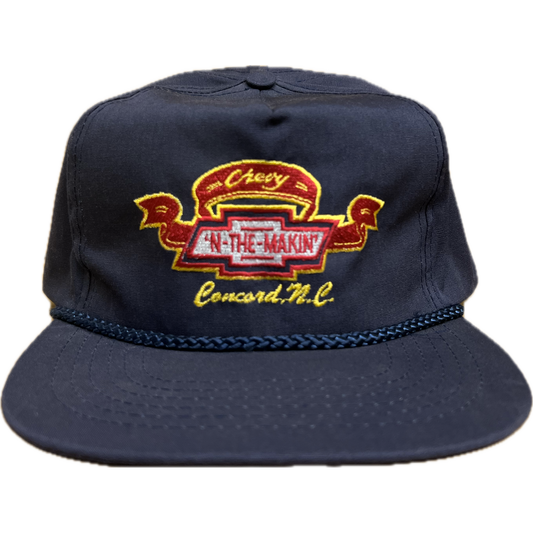 Vintage Chevy "'N The Makin'" Concord, NC Rope Snapback Hat - Navy Blue