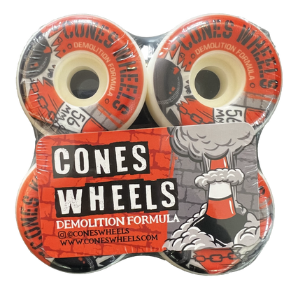 Cones Wheels Wrecked 54mm 99a Demolition Formula Conical Shape White