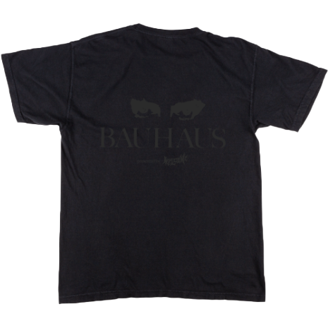 Welcome x Bauhaus Deathly Bloom Garment Dyed Graphic Tee Black