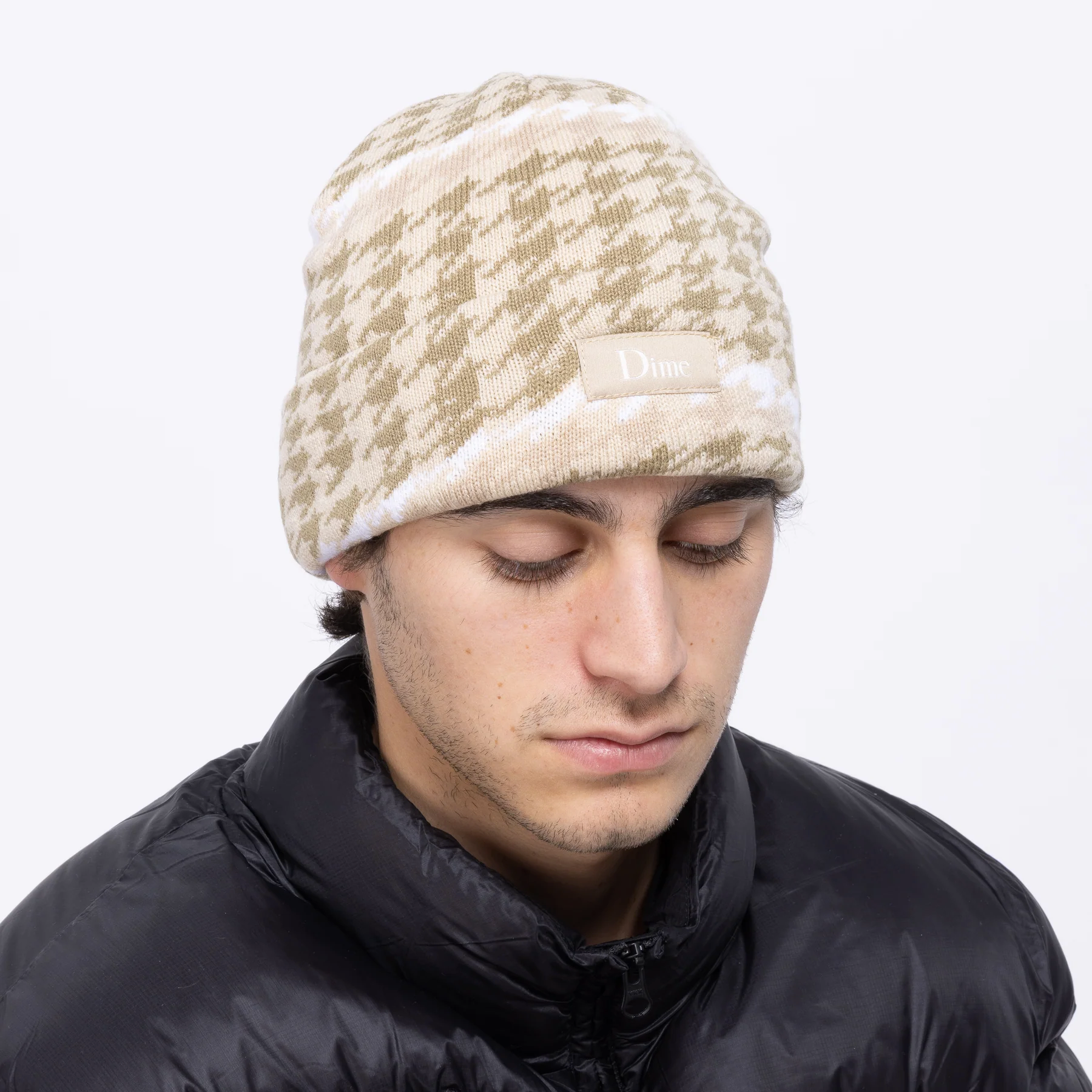 Dime Wavetooth Cuff Beanie Tan