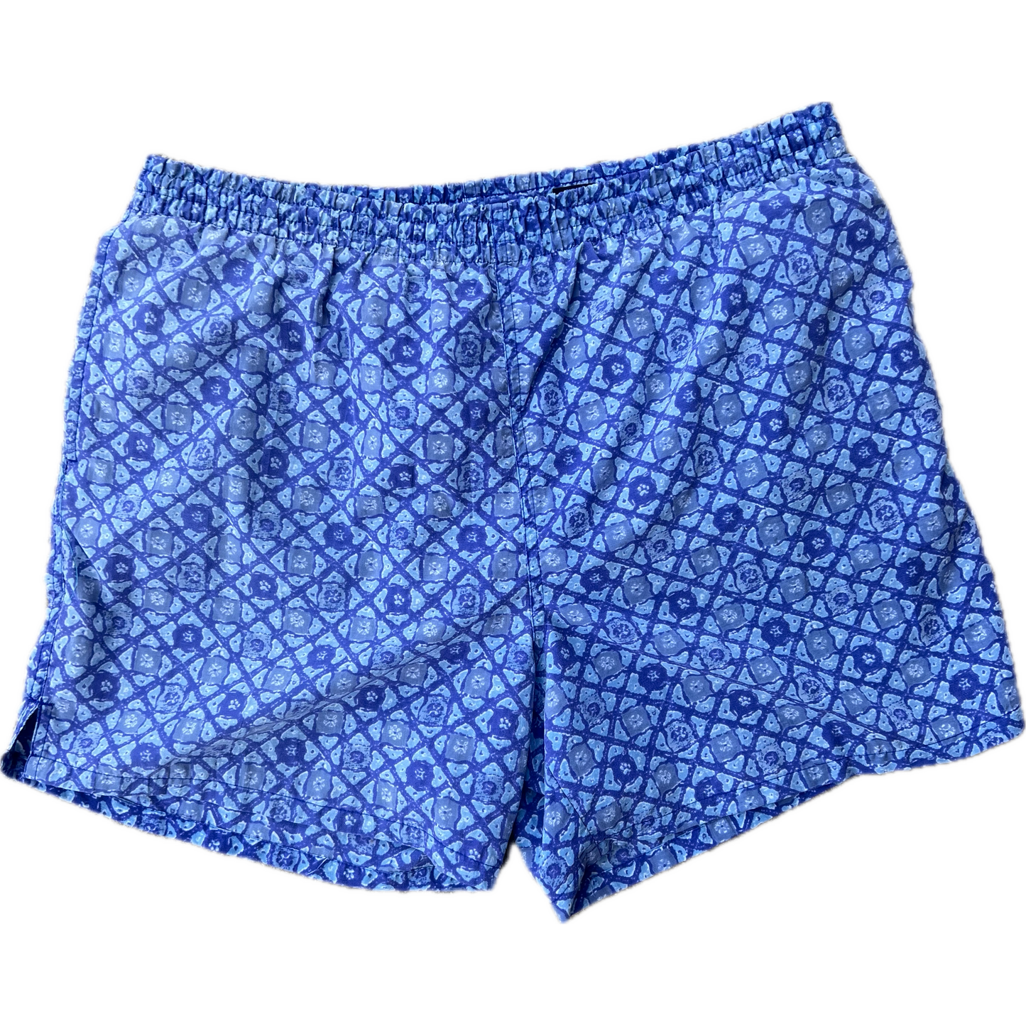 Vintage 1990s Express Swim Trunks - Small - Blue / Purple All Over Print