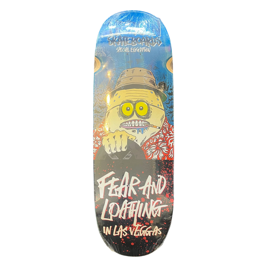 Heroin Fear & Loathing Wide Boy Egg Shaped Deck With Wheel Wells 10.4"